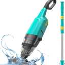 EFURDEN Pool Vacuum for Above Ground Pool, Cordless Handheld Rechargeable Pool Cleaner with Running Time Up to 60 Minutes for Sand and Debris, Ideal for In-Ground Pools, Spas, and Hot Tubs (Green)