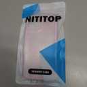 NITITOP Compatible with iPhone 13 Pro Max Case Clear Cute Line Rose Flower Floral Pattern for Women Girls Color Frame Slim Shockproof Protective Phone Cover - Pink