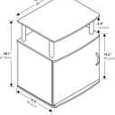 Furinno Jaya End Side Sofa Table/Nightstand with Door, Amber Pine/Black, 1-Pack