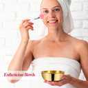 23 Pcs Esthetician Facial Supplies Tools Set, DIY Skincare Kit Include 3 Gold Facial Bowls, 1 Serving Tray, 1pc 3-Compartment Serving Tray, 3 Facial Fan Brushes 3 Face Mask Brush 12 Sponge Compressed