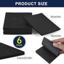 6 Pack Treadmill Mat Pads, Exercise Equipment Mat for Floor Protection, High Density Anti Vibration Pad for Treadmill, Walking Pad, Exercise Bike, Washing Machine and Floor Protection