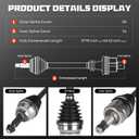 Front left & Right CV Axle Shaft Assembly Fits for Toyota Sienna 3.3L 2004 2005 2006, for Sienna 3.5L 2007 2008 2009 2010, 1 Pair of CV Axle Shaft Assembly, Replace for 66-5260, 66-5261