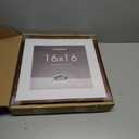 16x16 inch Picture Frame, Solid Distressed Wood Photo Frame with HD Tempered Glass, Rustic Retro Picture Frame with 12x12 Removable Mat, Wall or Tabletop Display, 3 Pack