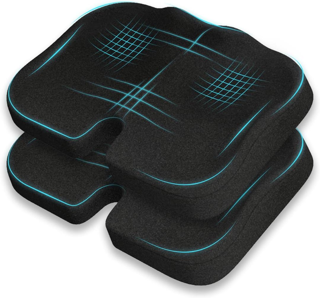 Stadium Seat Cushion, Extra Thick 50D High-Density Bleacher Cushion with Carry Handle, Non-Slip Water-Resistant Stadium Cushions for Bleachers & Outdoor Events(2-Pack)