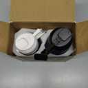 TrendPlain 16oz/470ml Blue Glass Olive Oil Sprayer for Cooking - 2 in 1 Olive Oil Dispenser for Kitchen Gadgets, Air Fryer, Salad, and BBQ - Black & White