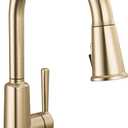 Delta Finnridge Brushed Gold Kitchen Faucet with Pull Down Sprayer, High Pressure ProClean Spray Modern Single Hole Kitchen Sink Faucet, Champagne Bronze 19730LF-CZ