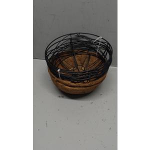 4 Pack 10 Inch Hanging Planters Metal Wire Flower Baskets with Natural Coconut Liners for Outdoor Plants Round Plant Holder Planter for Garden Decor