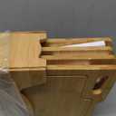 ZENFUN 4 Pack 12.5"L x 9.8"W Bamboo Cutting Boards with Holder, Wood Cutting Board Set, Chopping Boards Set with Food Icons, Kitchen Cutting Board Ideal for Meat, Fish, Bread, Vegetable, Fruit