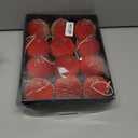 12 Pcs Red Velvet Christmas Ornaments 80mm/ 3.2 Inches Large Neutral Flocked Ball Hanging Ornament Xmas Balls Set for Christmas Tree Decorations Party Hanging Decor