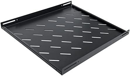 RIVECO Server Rack Shelf Vented Rack Mount Cantilever Tray for 19" Network Equipment Rack & Cabinet Black