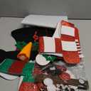 OurWarm Felt Snowman for Kids Wall, 3.2Ft Double-Sided DIY Felt Christmas Snowman Set with 35 Glitter Detachable Ornaments Xmas Gift for Toddlers Kids Christmas Home Door Wall Hanging Decorations