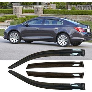 Original 4pcs Wind Deflector, Outside Mount Tape-On Rain Guards Set, Side Window Visors Compatible with 2010-2016 Lacrosse 94215