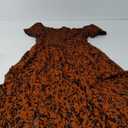 Floerns Women's Boho Floral Print Off Shoulder Split Long A Line Dress L 