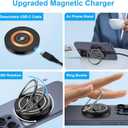 Magnetic Wireless Charger Dock Magsafe Fast Charging Pad for Android Samsung Galaxy S26 Ultra Z Fold7 Flip7 S25Ultra S24FE S23 S22,Wireless Charging Station with USB C Adapter for iPhone 17 16,Pixel10
