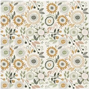 itechpanda Sunflower Wallpaper Peel and Stick Wallpaper Retro Flower Wall Paper Self Adhesive Furniture Cabinet Contact Paper for Cabinet Shelf Drawer Liner Bedroom DIY Decor