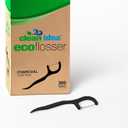 EcoFlossers Charcoal 300ct, Eco Friendly Flossers for Adults & Kids, Everyday Dental Floss Picks, Easy on Gums Floss Picks for Teeth, Tooth Flossers