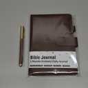 Leather Christian Bible Journal for Men, Prayer Journal for Scripture Study & Daily Devotional, Undated Church Notes Notebook, Jesus Religious Faith Gifts for Pastor, Graduation, Brown