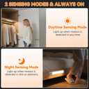 Under Cabinet Lighting Wireless, Rechargeable 10inch Motion Sensor Light Indoor, 3 Color Closet Light Battery Operated with LED Power Display, Magnetic Under Counter Lights for Kitchen, Home (3Pack)