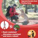 Dog Tie Out Cable - 10/15/20/25/30FT Heavy Duty for Large Dogs Up to 250LBS - Rosy Pink/Blue/Purple/Silver/Red/Green/Yellow