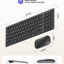 seenda Bluetooth Keyboard and Mouse Combo for Mac, SKM64-2 Rechargeable Silent Wireless Keyboard Mouse Compact Slim, 3 Multi-Device Connection, Compatible for Mac MacBook Pro/Air iPad, Black Gray