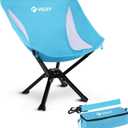 VILLEY Portable Folding Chair Lightweight Camping Chair No Assembly Needed, Quick Setup for Beach, Hiking, Supports 330 LBS, Blue