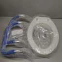 Heavy Duty Elongated Toilet Seat Riser, Easy to Install - 3.5" Lift - 300 lbs Capacity, Premium Padded Support Handles