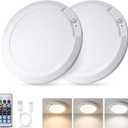 Rechargeable Ceiling Lights 10000mAh: Up to 60 Days per Charge
Bright as Daylight 400LM Wireless Motion Sensor Light: Magnetic & Dimmable for Walk-In Closet Pantry Storage Laundry(2pcs)