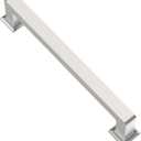 Alzassbg 10 Pack Brushed Satin Nickel Cabinet Pulls, 5 Inch(128mm) Hole Centers Cabinet Handles Square Kitchen Hardware for Cabinets AL3046SN