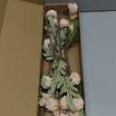 Floroom 5pcs Beige Faux Silk Mums Artificial Flowers, Bulk Fake Small Mini Chrysanthemums with Stems for DIY Champagne Wedding Centerpieces Floral Arrangements Vase Fillers Home Decorations