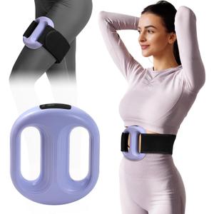 Vibration Plate with Extended Battery, Portable Cordless Massager for Weight Loss & Lymphatic Drainage, Full Body Fascia Ring with Belt - Gift for Women 
(Purple)