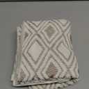 Pidada Hand Towels Set of 2 Diamond Pattern 100% Cotton Absorbent Soft Decorative Towel for Bathroom 13.4 x 29.5 Inch (Beige Brown)