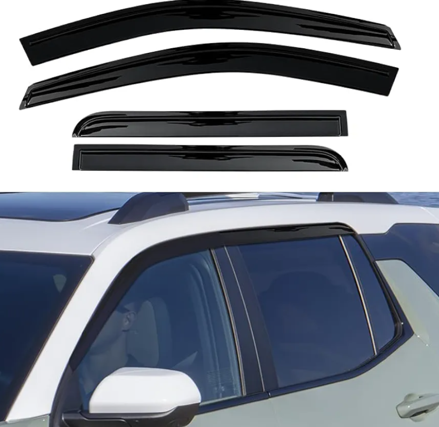 Vvwmluui Tap-On Window Visor Deflector Visors Compatible with Chevrolet Traverse 2024 2025 2026, 4pc Rain Guard Extra Durable Sun Wind Air Side Vent Window Deflector