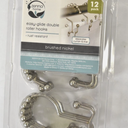 Zena Home Easy Glide Double Roller Hooks 12 Pack Brushed Nickel