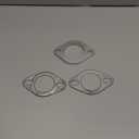 1.75 Inch 2 Bolt Exhaust Flange and Gasket,Stainless Steel Exhaust Flange Connection Set with Flange Bolts and Nuts (45mm)
