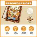 2 x XCHI Fall Cross Pumpkin Maple Leaves Plaid Table Runner Table Decoration for Kitchen Dining Dinner Thanksgiving Autumn Home Decor 13x120 Inch (Orange and Black)