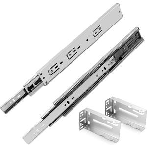 Gobrico 24 Inch Rear/Side Mount Drawer Slides Glides with Brackets Full Extension Soft Closing Ball Bearing Dresser Runners Kitchen Dresser Hardware 6 Pairs (12pcs)
