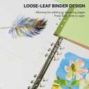 Lightwish Square Watercolor Sketchbook,100% Cotton,300gsm/140lb,Acid-Free,Hot Press Watecolor Paper Journal for Artists Adults Students,20 Sheets,8.27 * 8.27 Inches