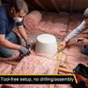 6 Pack Recessed Light Insulation Cover, Fire-Resistant Ceramic Fiber,Large 15" Base x 12" Top x 8" H Fits 6” & 5” Can Lights, Airtight Attic Cover for Blown In & Batt Insulation