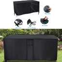 Deck Box Cover Fit for Keter Westwood 150 Gallon Resin Large Deck Box, Patio Furniture Cushion Storage Box Cover Waterproof Dustproof for Outdoor Storage Box- 63 Lx 30W x 25H