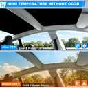 Sunshade Roof for Tesla Model 3 Highland 2024-2026 Accessories, Upgraded Carbon Steel Frame [No Sagging] Heat Insulation Glass Sunroof Cover, Dual Layer Cooling Fabric, 2PCS, Interior Black