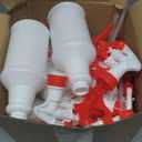 Eccliy 12 Pcs 16 Oz Plastic Spray Bottle, Adjustable Empty Reusable Sprayer for Cleaning, Planting, Water, Bathroom and Kitchen, BBQ, Commercial and Residential(Red, Original)