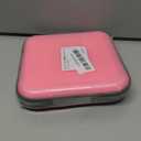 Siveit CD Case, 40 Capacity CD/DVD Case Holders Wallet Hard Plastic DVD Disc Cases Storage Binder for Car Home Office Travel (Pink)