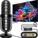 2025 TV Antenna,Digital Antenna 1900+ Miles Range,Antenna for Smart TV with 360 Reception Amplifier Signal Booster,HD Antennas for Local Channels Support 8K 4K 1080p-TV Antenna Indoor 25ft Coax Cable