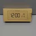 ALANAS Battery Operated Alarm Clock, Portable Digital Clock with Large Display, Snooze, Temperature & Date, Auto-Dim Night Light for Easy Reading, Ideal for Seniors, Kids, Bedroom, Travel, Nightstand (White)