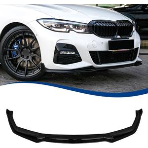 G20 M340i Front Lip Compatible with (2019-2022) 3-Series G20 Sedan M340i 330i M-Sport Bumper Model ABS Gloss Black Splitter