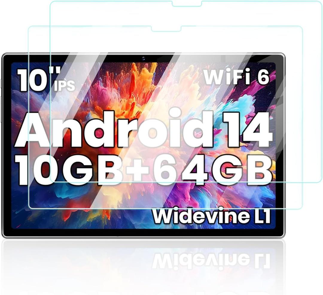 Screen Protector for Tuotatop X13 Android 14 Tablet 10 Inch 2024 New, Anti-Scratch 9H Hardness Touch Sensitive 2.5D Rounded Edges Bubble Free Easy to Install, 2 Pack.