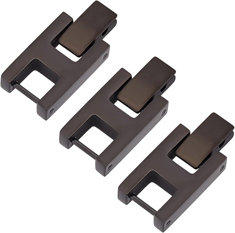 WEBEEDY 3 PCS Black Watch or Bracelet Fold Over Clasp Stainless Steel Watch Extension Clasp Square Metal Strap Replacement for Jewelry Making Watch Repair Christmas Birthday Gifts, 21x10mm