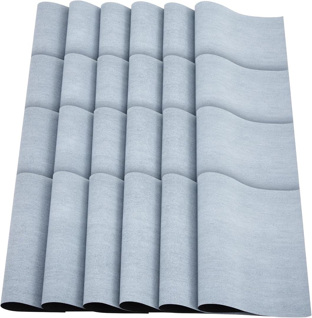 Faccito 24 Pcs Water Drawing Writing Cloth Reusable Water Paper 17 x 13 Inch Chinese Calligraphy Practice Felt Mat No Ink for Students Beginners Practicing