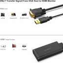 BENFEI VGA to HDMI Adapter, 1080P Converter with Audio from Computer/Laptop VGA Source to HDMI TV/Monitor