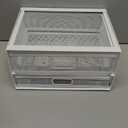 Sliding Under Desk Drawer Organizer No Drilling 2 Drawers Slide Out Desktop Or Under Table Storage Metal Clamp On Desk Drawer Attachment Anti-Slip Desktop Organizer for Home & Office, White